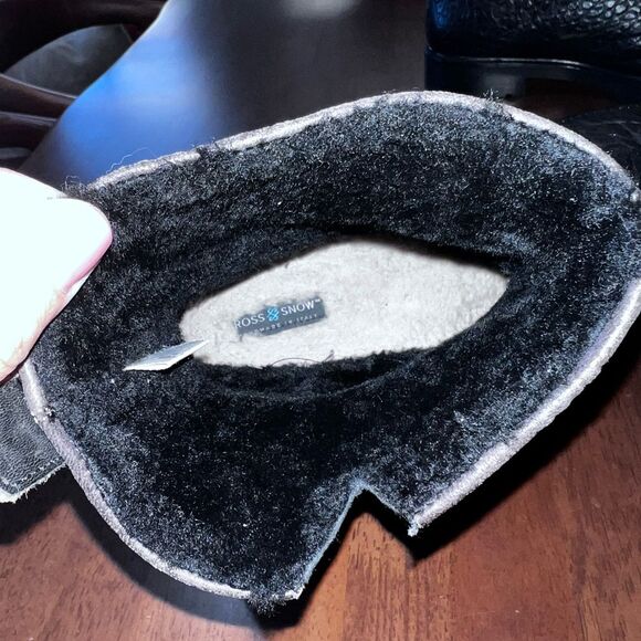 Ross & Snow Federico SP Black Moto Boots Shearling Lined Italian Leather 10.5 - Picture 4 of 10